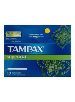 Tampax Super Tampons, 12 Pcs