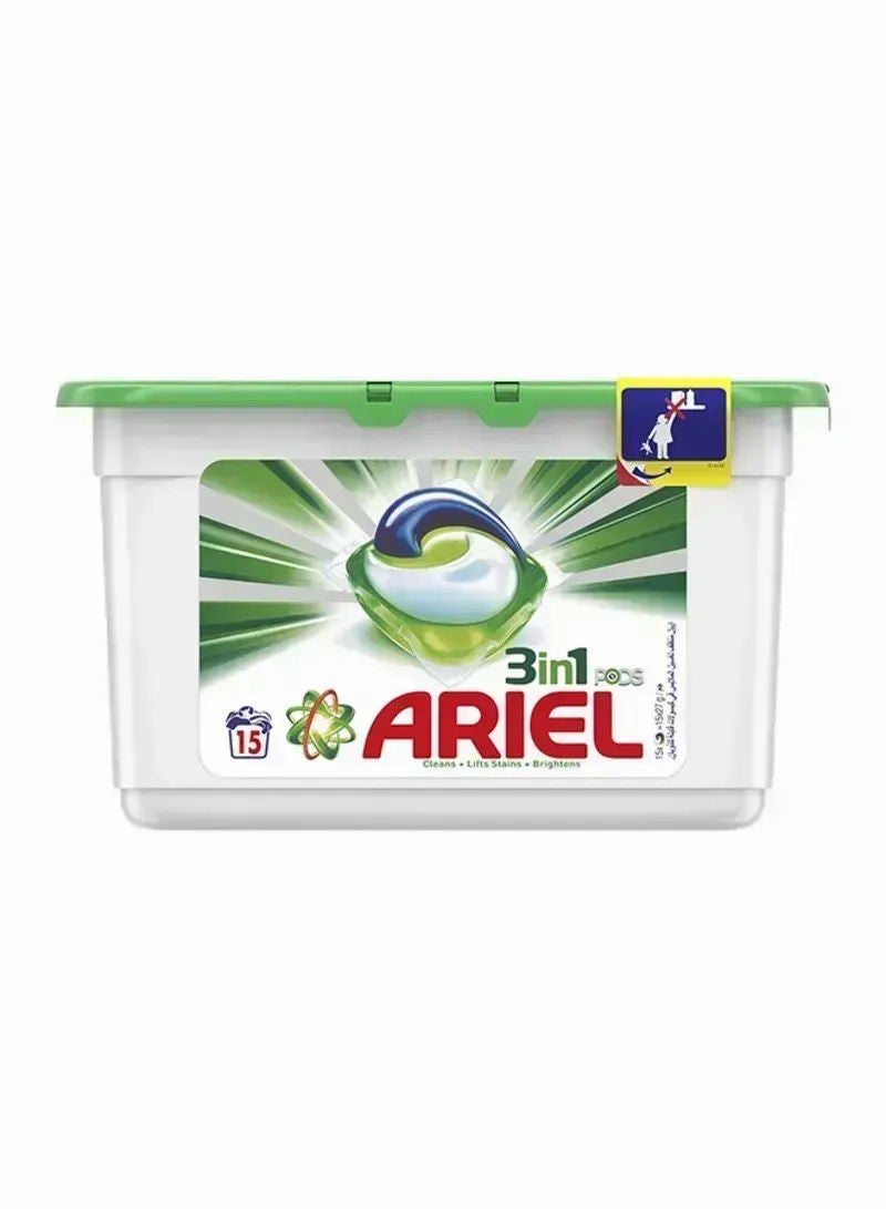 Ariel 3 In 1 Pods Laundry Detergent, Original Scent, 15 Pcs