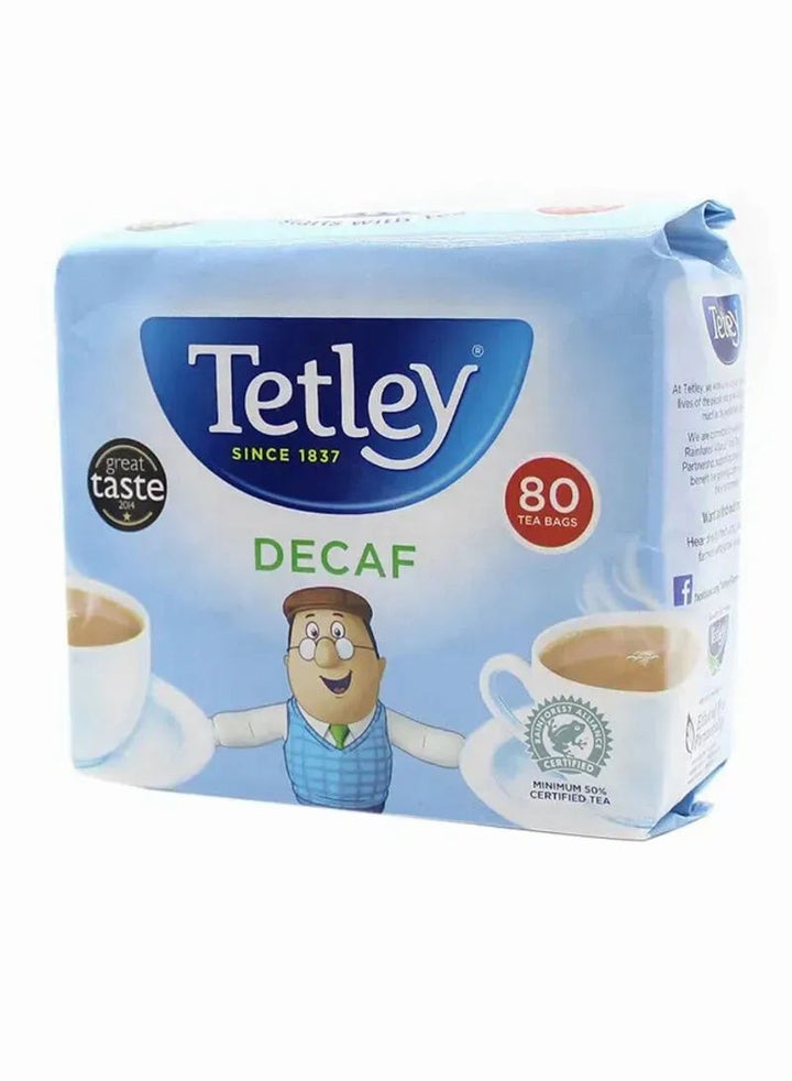 Tetley Decaf Tea Bags, 80 Pcs