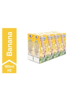 Lacnor Banana Flavoured Milk, Pack Of 8