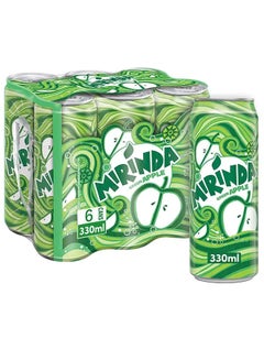 Mirinda Green Apple, Carbonated Soft Drink, Cans, Pack Of 6
