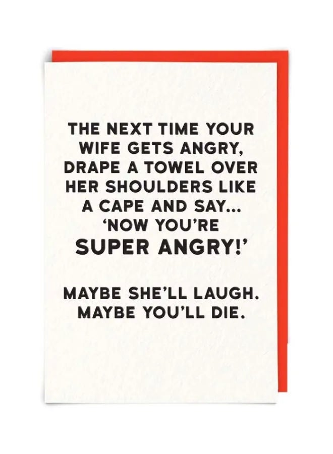 Redback Cards Super Angry Greetings Card