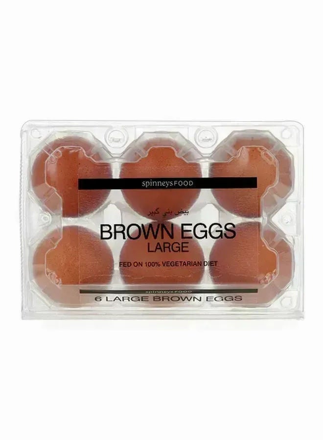Spinneys Food Everyday Large Brown Eggs, 6 Pcs