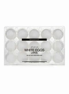 Spinneys Food Everyday Large White Eggs, 15 Pcs