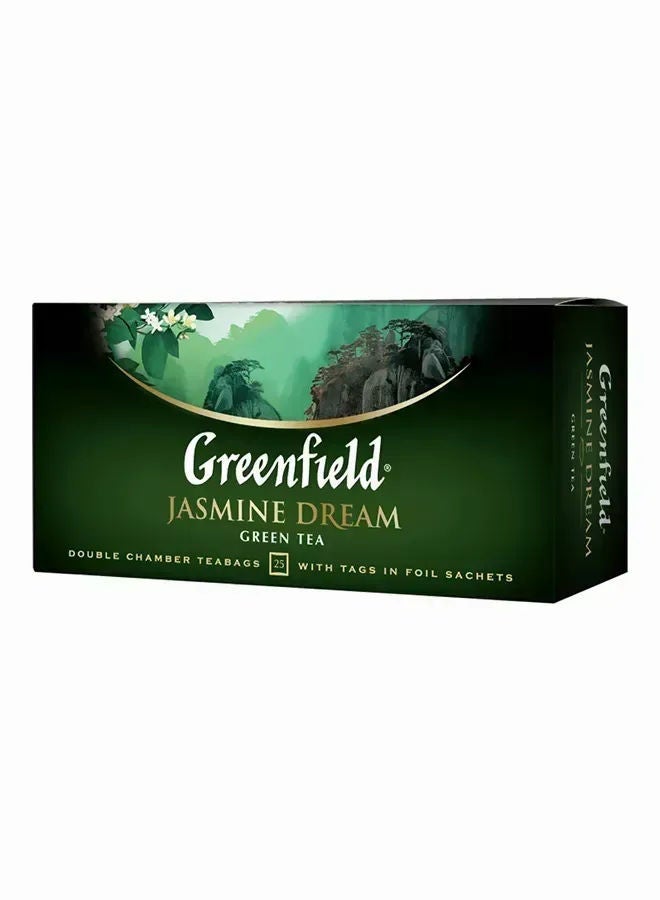 Greenfield Jasmine Dream Green Tea Bags, 25 Pcs