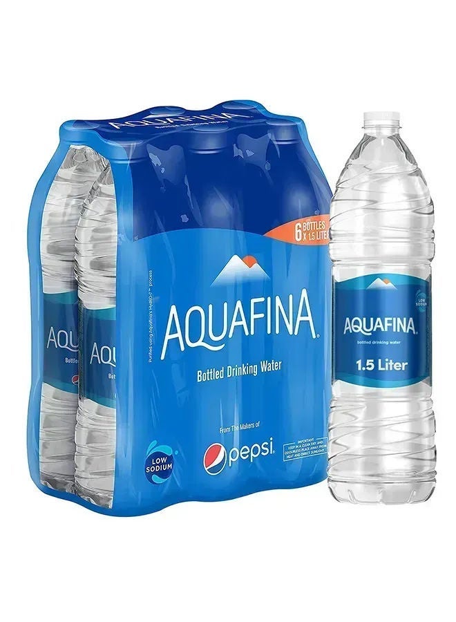 Aquafina Low Sodium Bottled Drinking Water, Pack Of 6