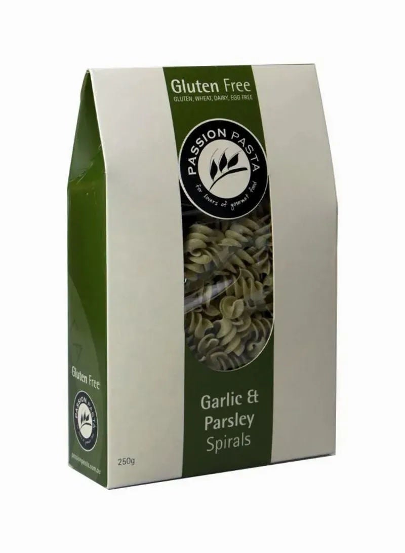 Passion Pasta Gluten Free Spirals Pasta, Garlic And Parsley
