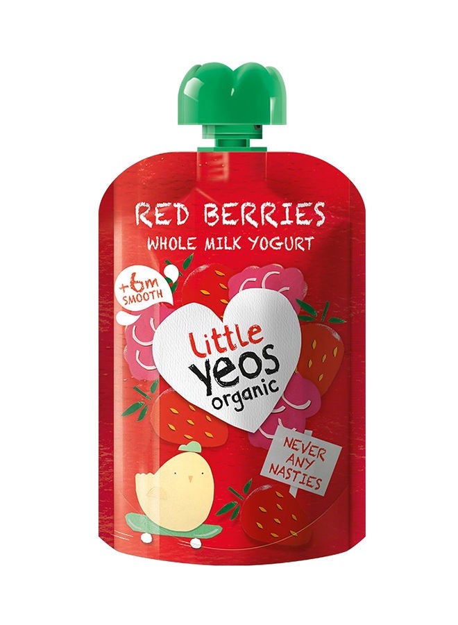 Yeo Valley Little Yeos Organic Red Berries Yogurt Pouch, 6 Months+