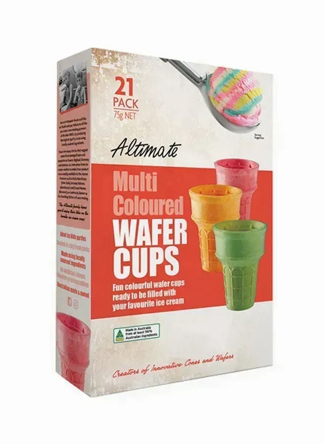 Altimate Multi Coloured Wafer Cups, Pack Of 21
