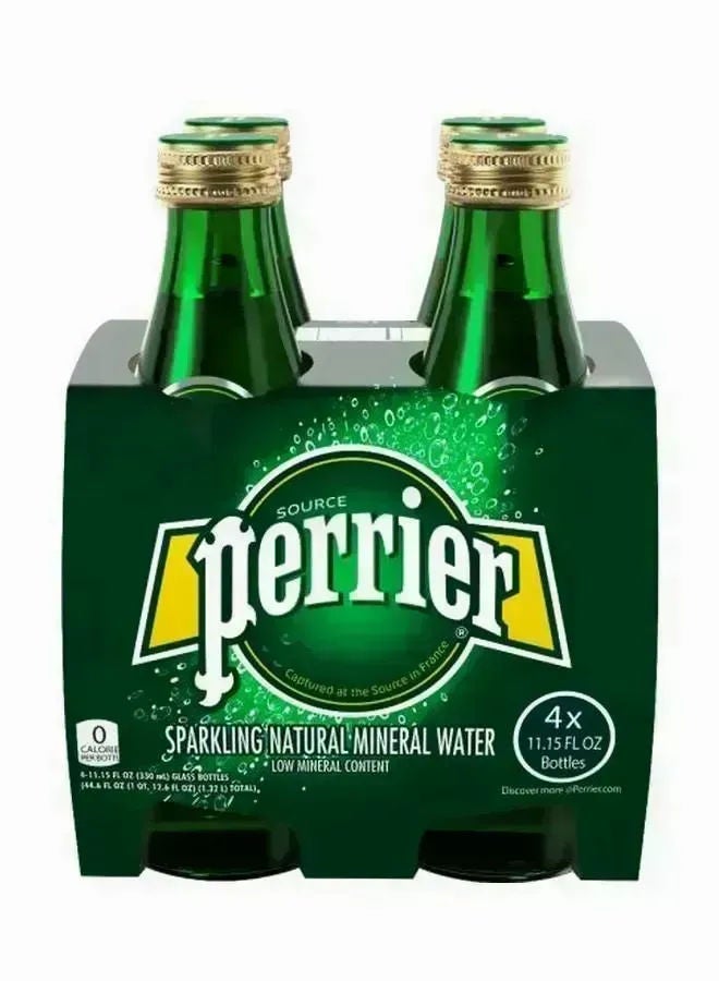 Perrier Sparkling Natural Mineral Water, Pack Of 4