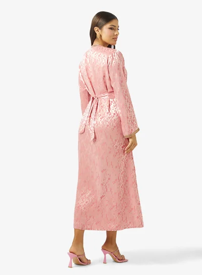 strapless open back dress Elegant Arabic Pink Girl Dress with Flowers Dubai Kids Princess Birthday Wedding Party Holiday Gown J254 Pink / Child-4