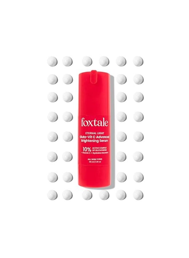 foxtale Foxtale 10% Vitamin C + Glutathione Complex Serum, Brightens skin  in 3 days, Fades melasma & dark spots, Evens Skin tone, Gentle &  Non-irritating, For All Skin types, Men & Women30