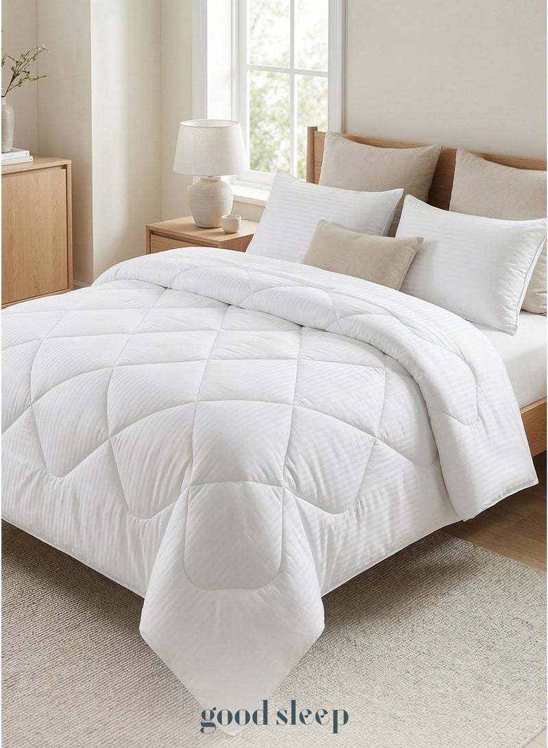 Premium Duvet Comforter – Fits King & Queen Beds | Ultra-Soft, Hotel-Quality Filling | Fluffy & Breathable | White | Made in Dubai image 7
