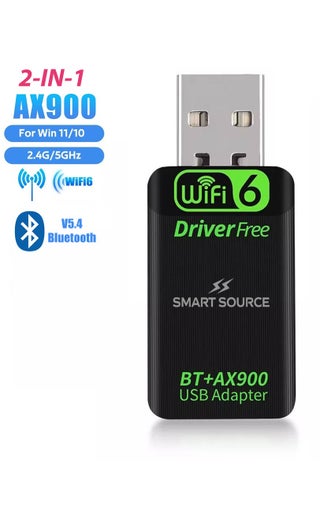 WiFi 6 USB Adapter AX900 | High Speed Wireless USB WiFi Dongle With Bluetooth 5.4 For PC Laptop | Dual Band 2.4GHz 5GHz | Fast Stable Internet USB Adapter