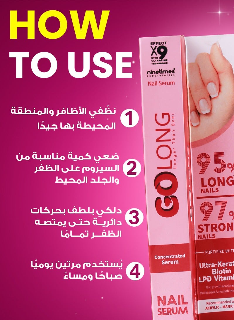 ninetimes Go Long Nail serum - Quick Nail Growth and Strength 5ml | Best Price Egypt