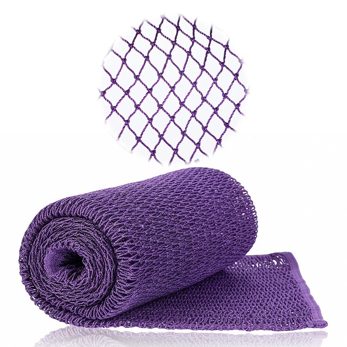 Larrel African Exfoliating Net Sponge, African Bath Sponge, Purple Net ...