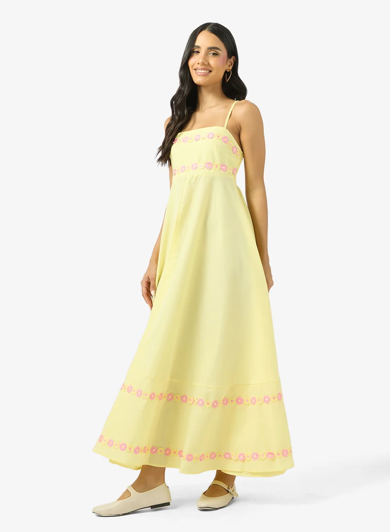 embroidered shift mini dress Oscar de La Renta Mother-of-pearl Embroidered Shift Dress