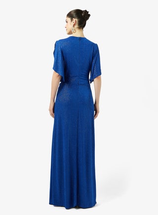 namshi evening dresses Namshi x One Shoulder Draped Evening Dress with Slit for Women