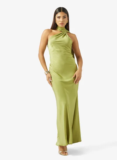 light green occasion dress L'AGENCE Nessa Strapless Gown In Olive main image 1