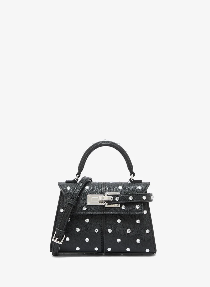 Elise Artificial Crystal Top Handle Satchel Bag