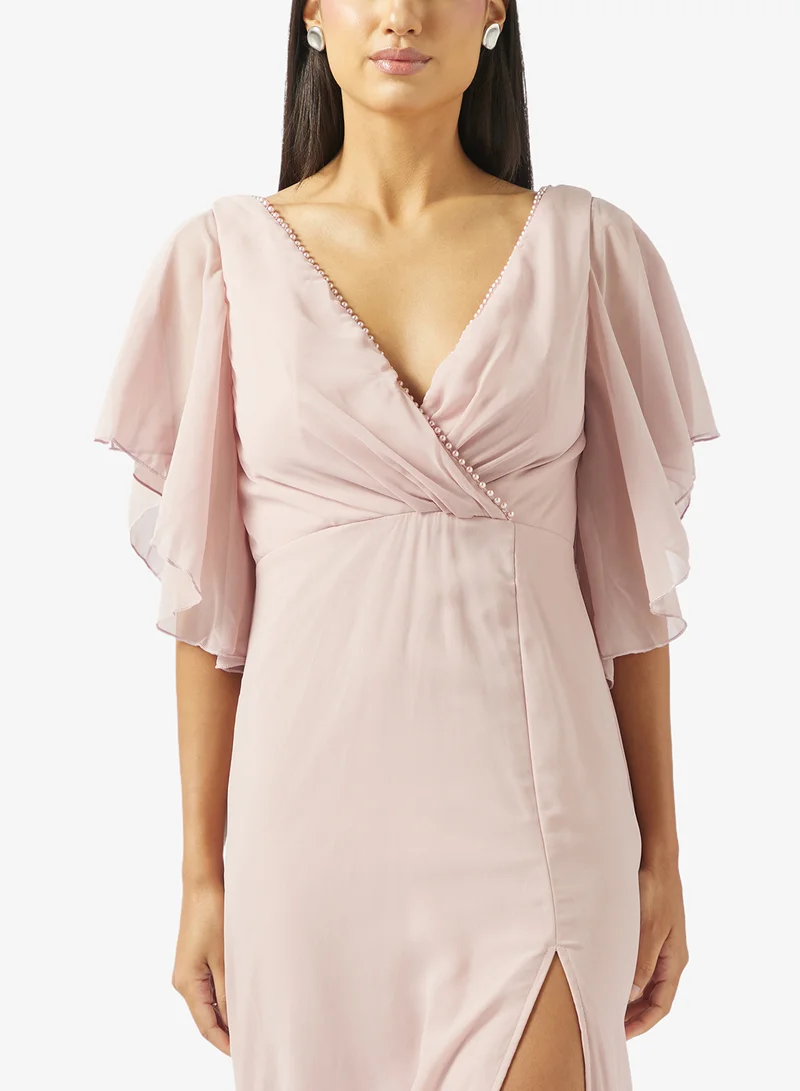 Ella Limited Edition Bridesmaid Dress With Flouncy Sleeves for Women | Best  Price Oman