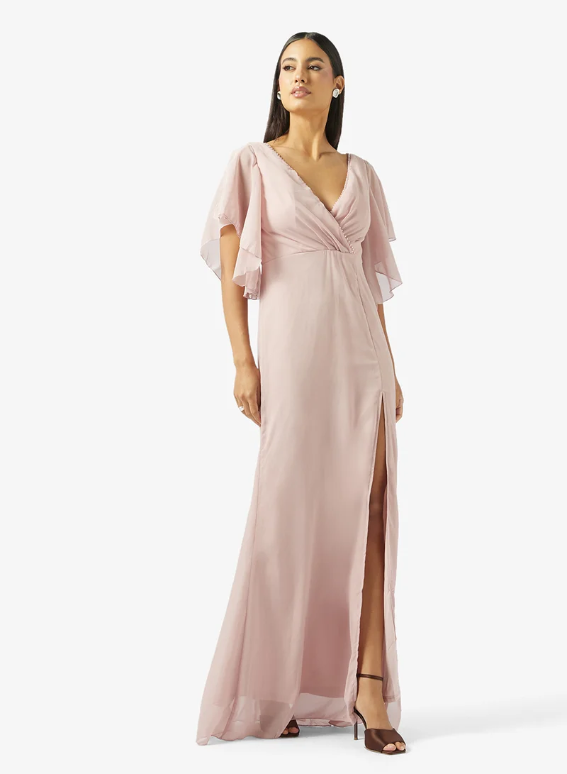 Ella Limited Edition Bridesmaid Dress With Flouncy Sleeves for Women | Best Price Oman Ella Limited Edition Bridesmaid Dress With Flouncy Sleeves for Women | Best Price Oman