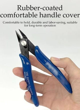 MTHKLO Precision Wire Cutter – Side Cutting Pliers With Wavy Handle, For Electronics, Jewelry & Fine Wire Work (Black)