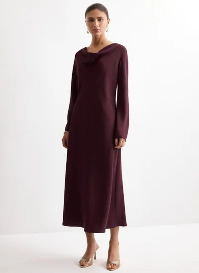 burgundy active dress SSYS Contrast Half Zip Active Dress In Maroon main image 0