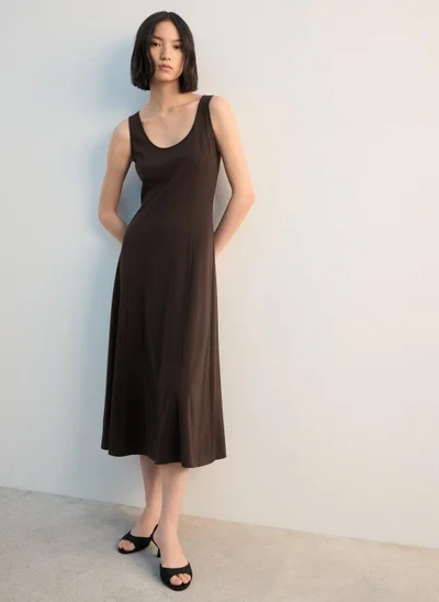 slim fit dress slacks Fleur du Mal | Flared Corset Dress | L main image 1