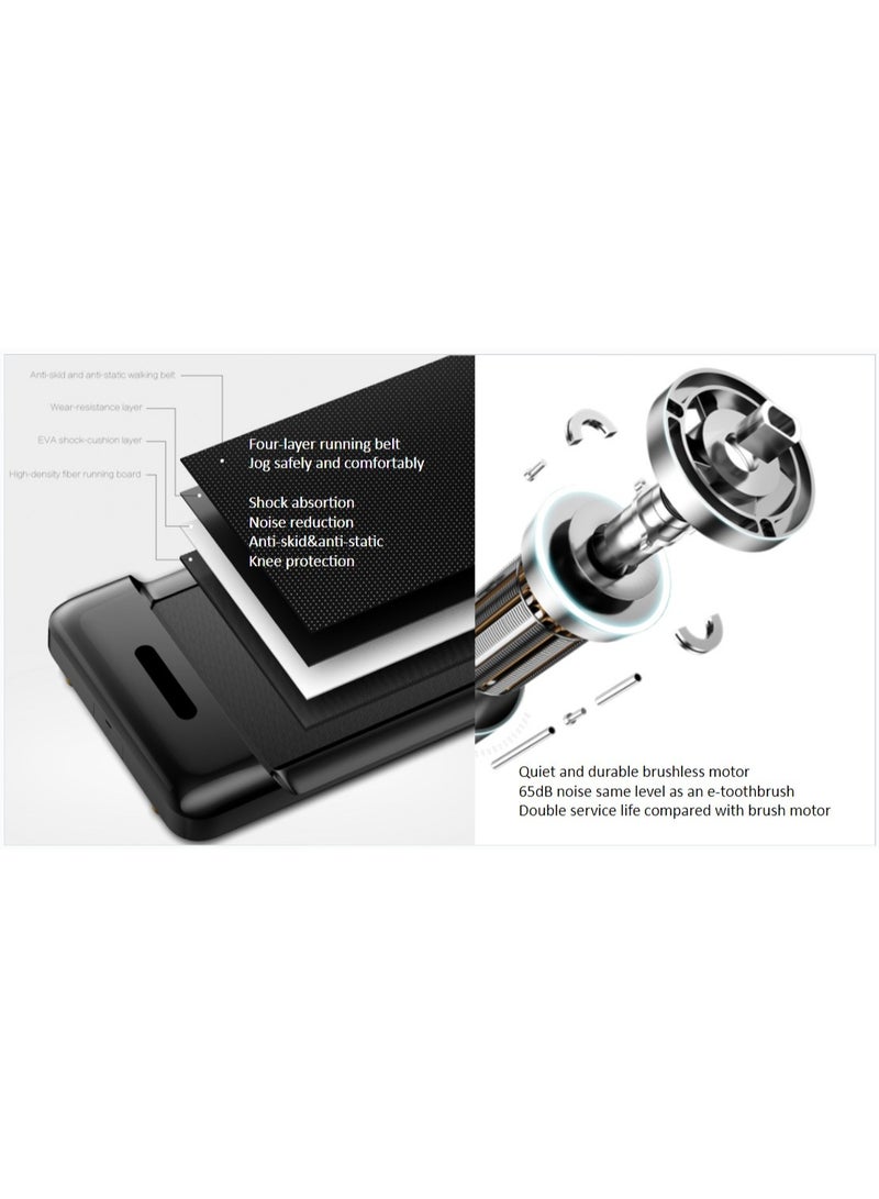 Kingsmith WPS1F WalkingPad C2 | Patented "folding" technology | up to 6 km/h speed range | 25Kg light and flexible | Overload protection | Brushless 1HP DC Motor | upto 100Kg weight capacity | with remote control | Blue image 11