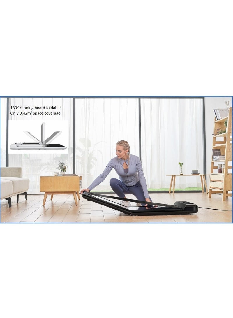 Kingsmith WPS1F WalkingPad C2 | Patented "folding" technology | up to 6 km/h speed range | 25Kg light and flexible | Overload protection | Brushless 1HP DC Motor | upto 100Kg weight capacity | with remote control | Black image 9