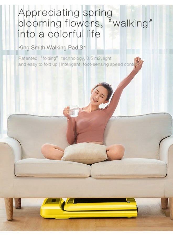 Kingsmith WPS1F WalkingPad C2 | Patented "folding" technology | up to 6 km/h speed range | 25Kg light and flexible | Overload protection | Brushless 1HP DC Motor | upto 100Kg weight capacity | with remote control | White image 10