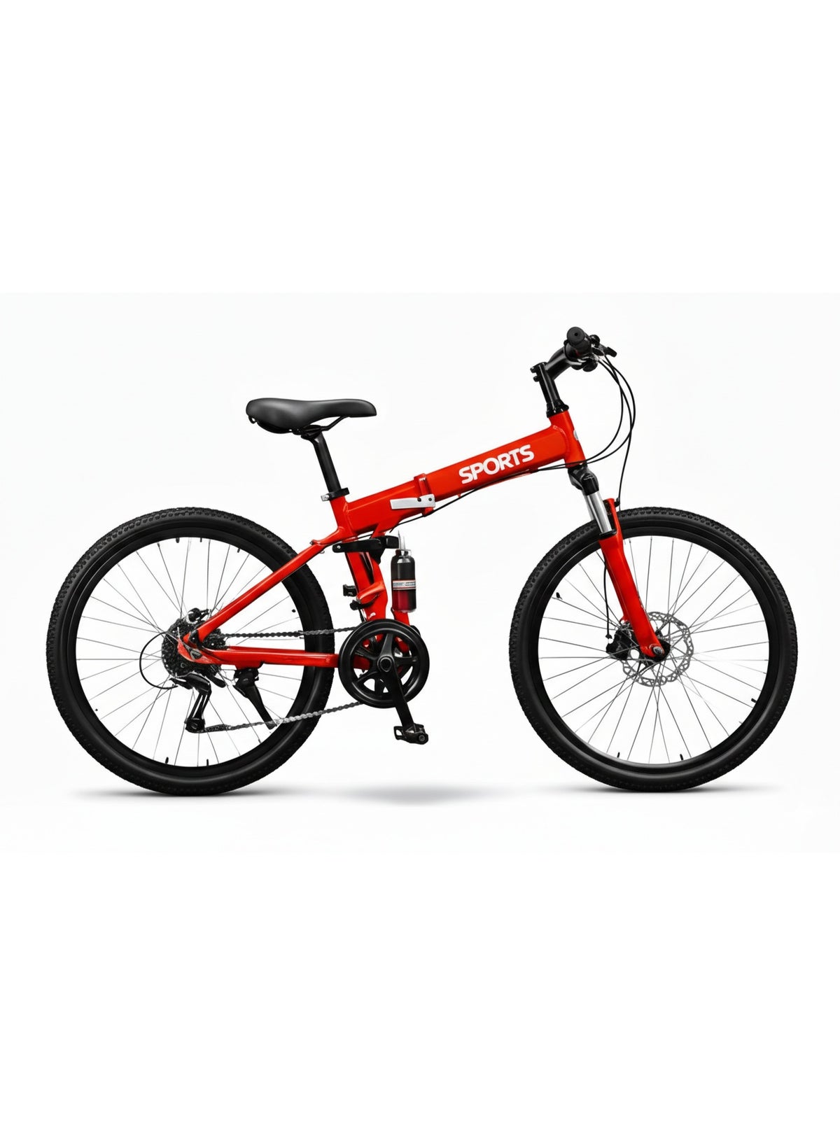 DEXO 24-Inch Folding Bike – 21-Speed Mountain Bicycle with Carbon Steel ...