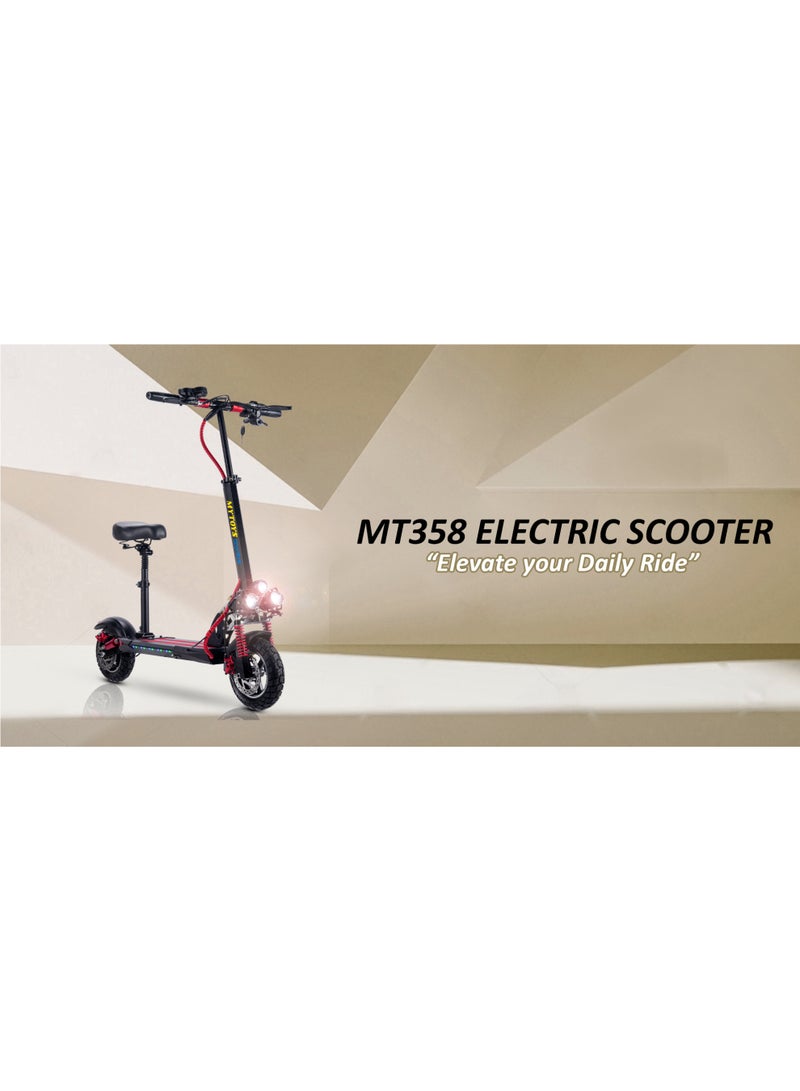 MT358 High Speed Electric Scooter 65km/h Speed Long Range Big battery, 10 Inches Off Road Tires with Front LED Lights Adjustable Seat Powerful 750W Mo image 10
