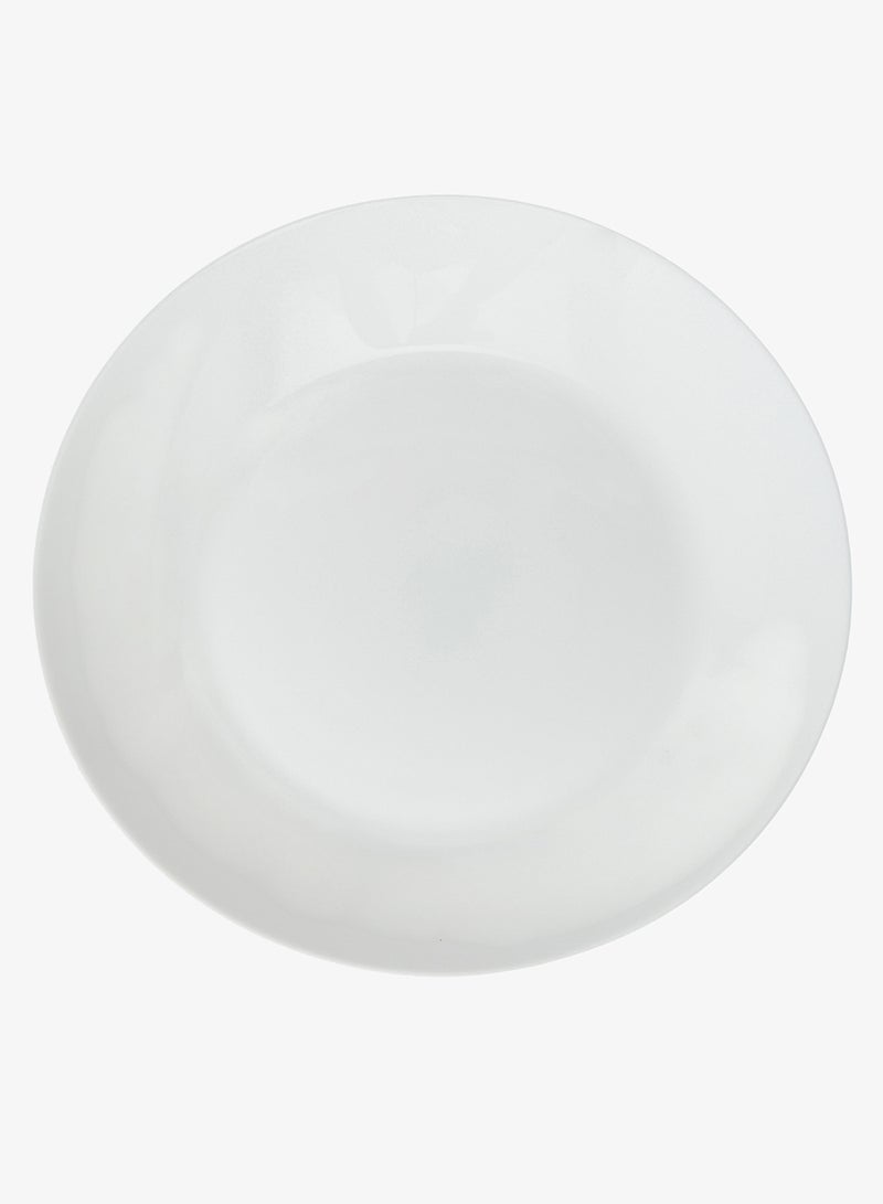 10 inch Large Dinner Plate Set of 6, Lightweight Round Opal Glass White Dinnerware Plates, Dishwasher and Microwave Safe image 5