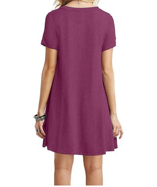 molerani women's casual plain simple t-shirt loose dress MOLERANI Women's Casual Plain Simple T-Shirt Loose Dress