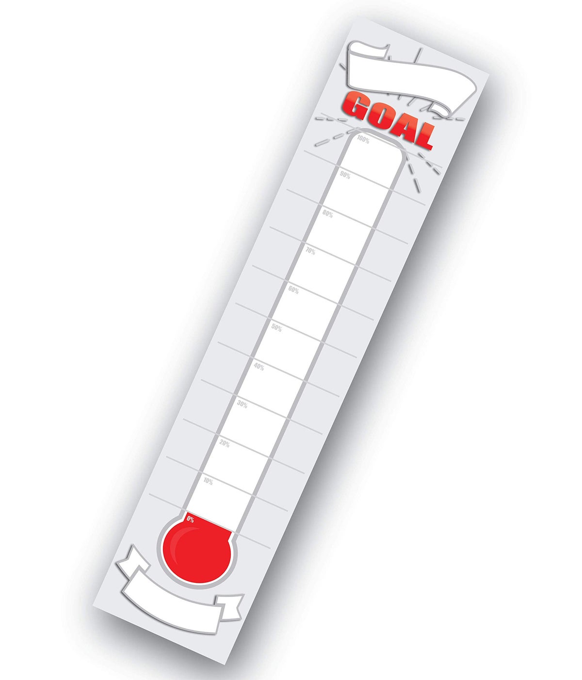 Wrapco Dry Erase Goal Setting Fundraising Thermometer Chart Goal Chart ...