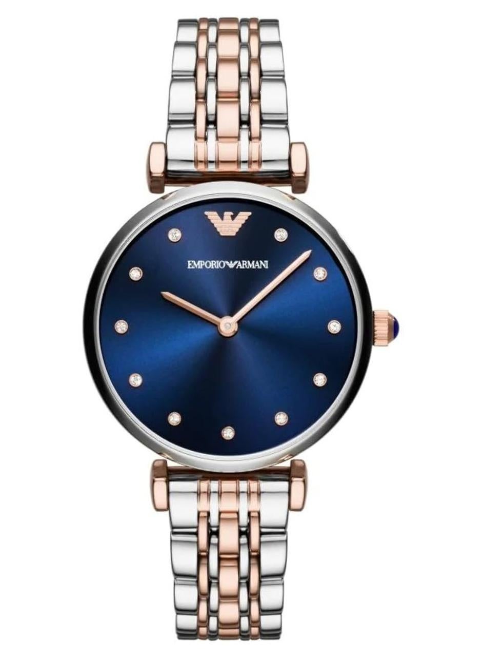 EMPORIO ARMANI Women Quartz Analog Display and Stainless Steel Strap ...