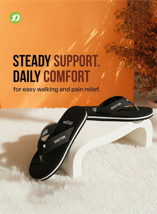 DOCTOR EXTRA SOFT Men’s Orthopedic Diabetic Anti-Skid Flip Flops D-24 | Lightweight Comfortable Daily Wear Slippers for Men D-24 image 4