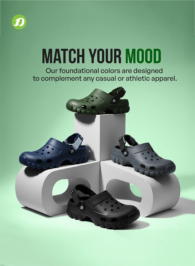DOCTOR EXTRA SOFT Men's Classic Casual Sports Clogs/Sandals with Adjustable Back Strap for Adult | Comfortable & LightWeight| Stylish & Anti-Skid|Waterproof & Everyday Use Mules for Gents & Boys D-546 image 5