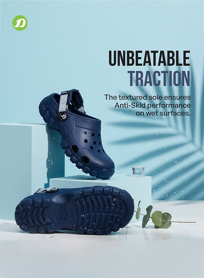 DOCTOR EXTRA SOFT Men's Classic Casual Sports Clogs/Sandals with Adjustable Back Strap for Adult | Comfortable & LightWeight| Stylish & Anti-Skid|Waterproof & Everyday Use Mules for Gents & Boys D-546 image 4