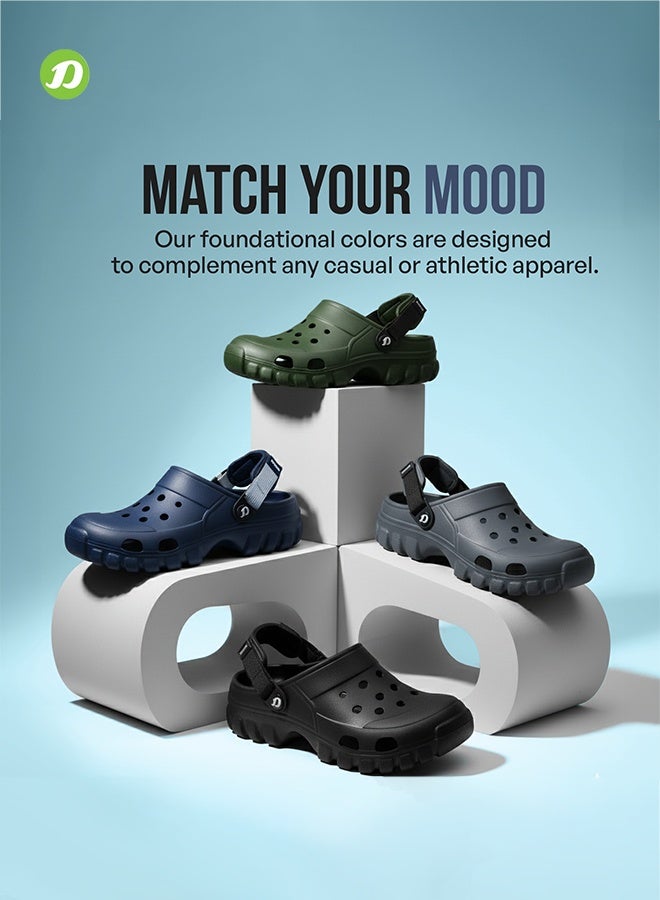 DOCTOR EXTRA SOFT Men's Classic Casual Sports Clogs/Sandals with Adjustable Back Strap for Adult | Comfortable & LightWeight| Stylish & Anti-Skid|Waterproof & Everyday Use Mules for Gents & Boys D-546 image 5