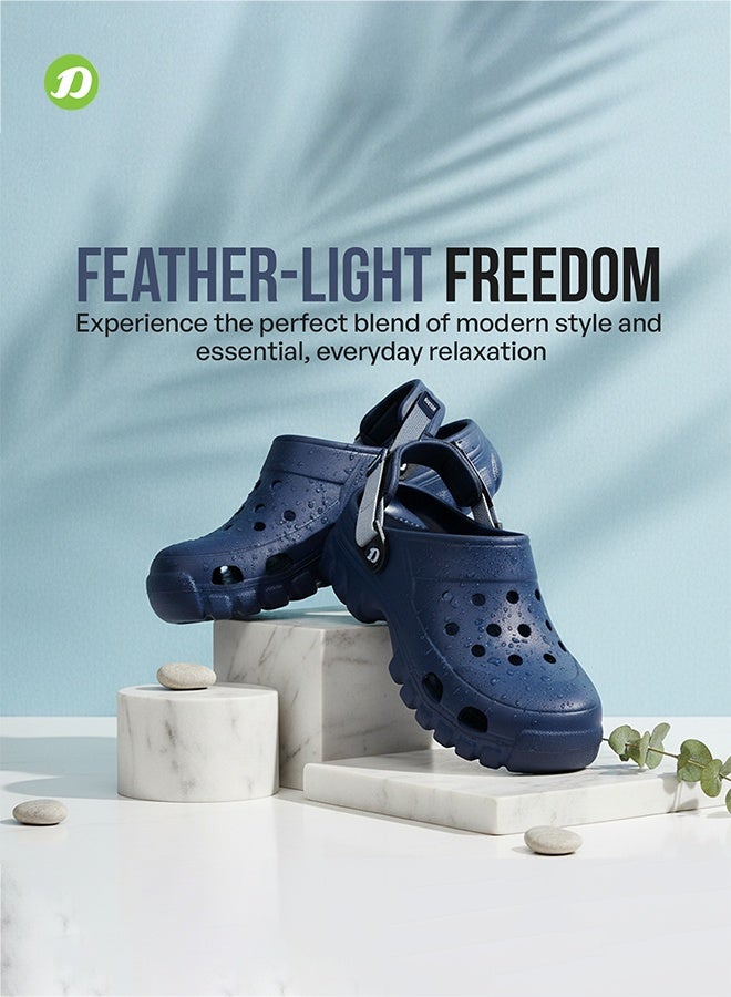 DOCTOR EXTRA SOFT Men's Classic Casual Sports Clogs/Sandals with Adjustable Back Strap for Adult | Comfortable & LightWeight| Stylish & Anti-Skid|Waterproof & Everyday Use Mules for Gents & Boys D-546 image 2