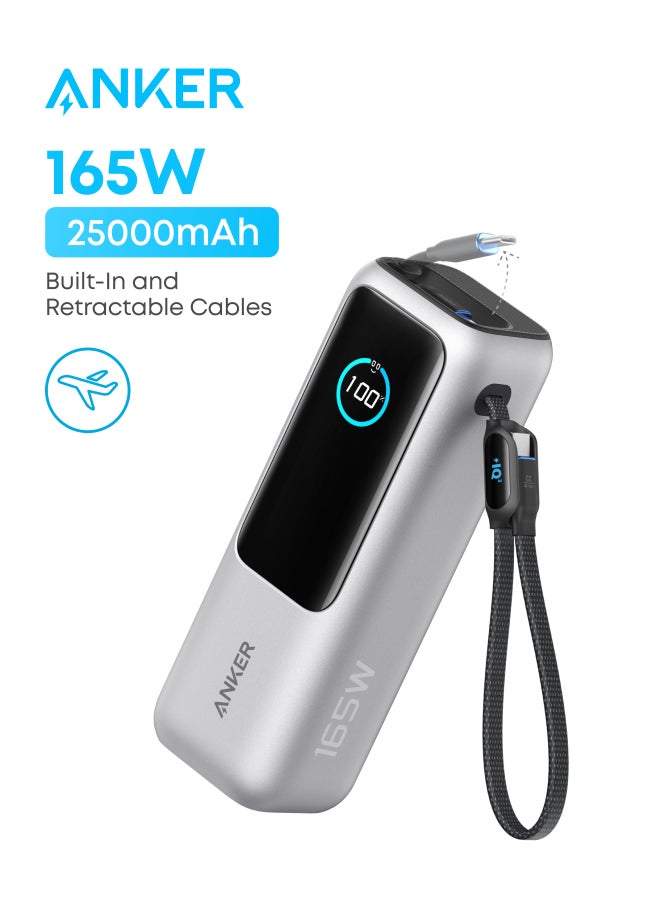 Anker 25000 mAh Power Bank, 165W Ultra-Fast Portable Charger For Dual ...