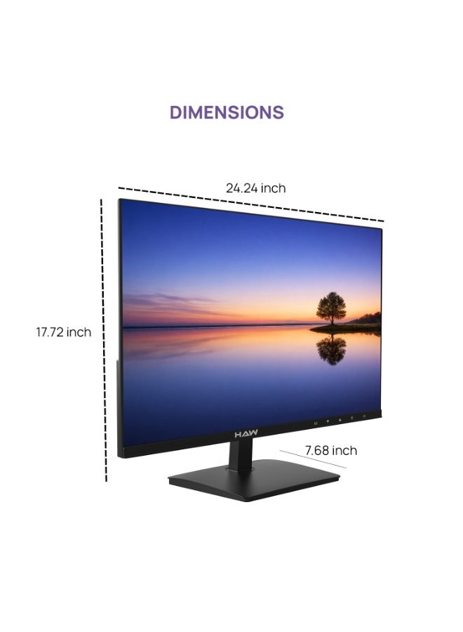 HAW F27IPX 27-Inch Gaming Monitor, FHD 1920×1080 IPS Display, 120Hz Refresh Rate, 0.5ms MPRT, HDMI 2.1 Supported, FreeSync & G-Sync Compatible, Built-in Speakers, Flat Screen, PC & Console Ready – Black image 9