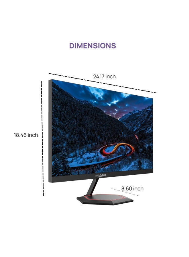 HAW Q27IPY 27-Inch QHD Gaming Monitor, 2560×1440 IPS Display, 144Hz Refresh Rate, 0.5ms MPRT, HDMI 2.1 Supported, FreeSync & G-Sync Compatible, Built-in Speakers, Flat Screen, PC & Console Ready – Black image 10