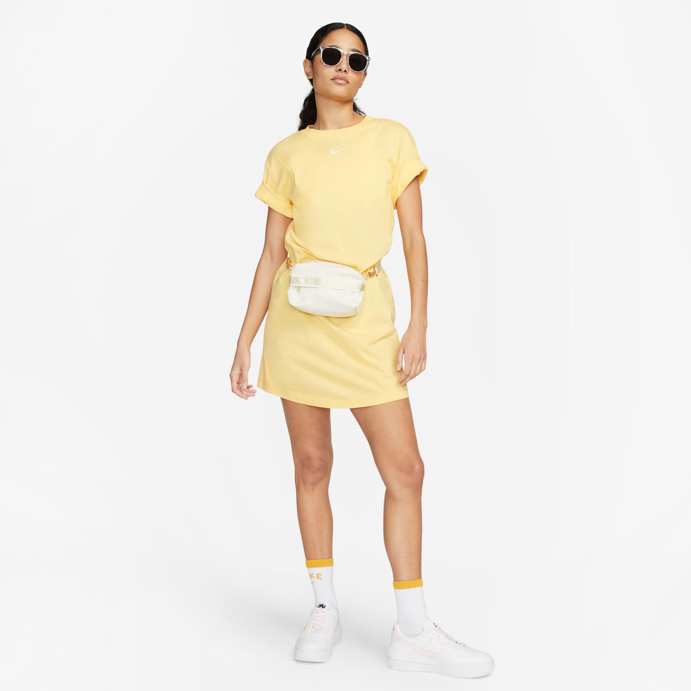 yellow nike t shirt dress