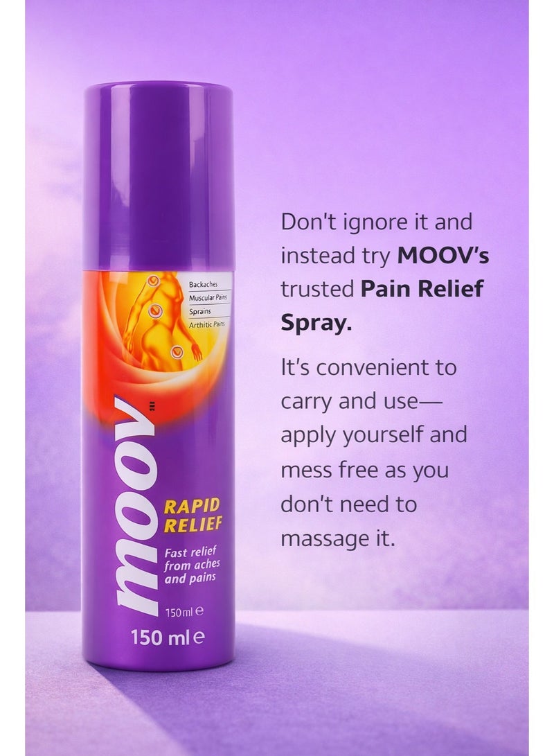 Spray Anti-douleur Moov 100% Ayurvédique - Pack De 3 X 50g, Au Menthol, Neuf