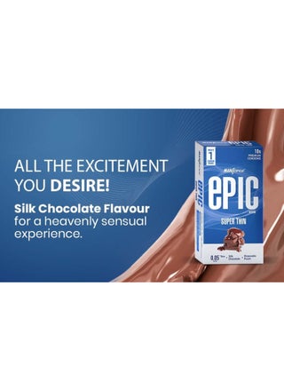 Epic Desire Silk Chocolate Flavour Super Thin Lubricated Latex Condom