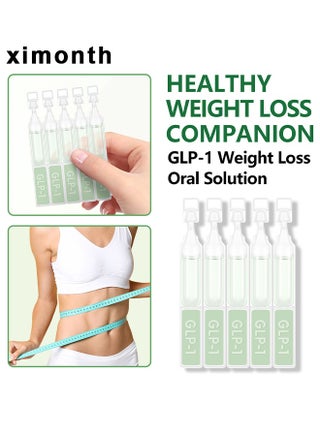 ximonth GLP-1 Weight Loss Oral Solution Drops, Moringa Slimming Detox, Fat Burner, Appetite Control, Metabolism Booster, Firming Skin And Body Shaping Care | Best Price UAE